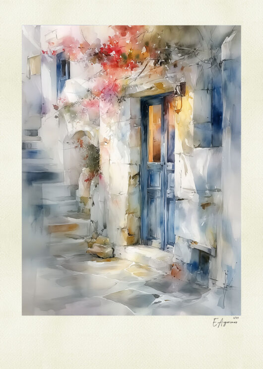 Blue door in OIA